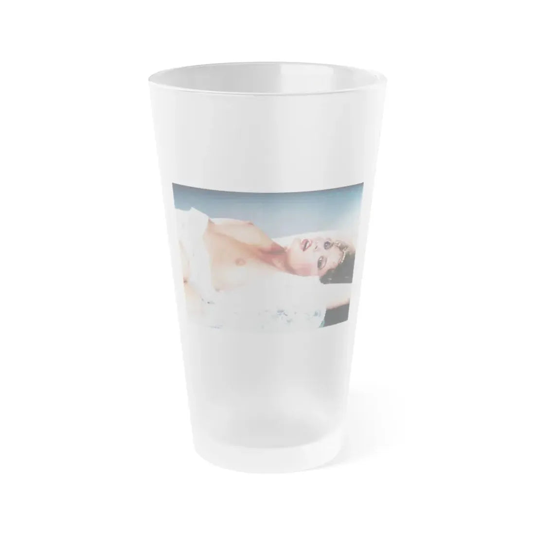 Linda Blair #86 - Topless (Vintage Female Icon) Frosted Pint Glass 16oz - Go Mug Yourself