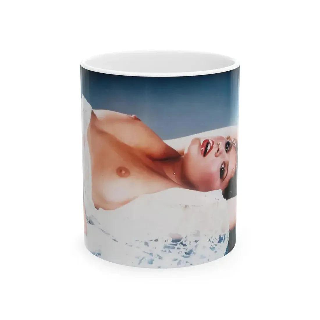 Linda Blair #86 - Topless (Vintage Female Icon) White Coffee Mug 11oz - Go Mug Yourself