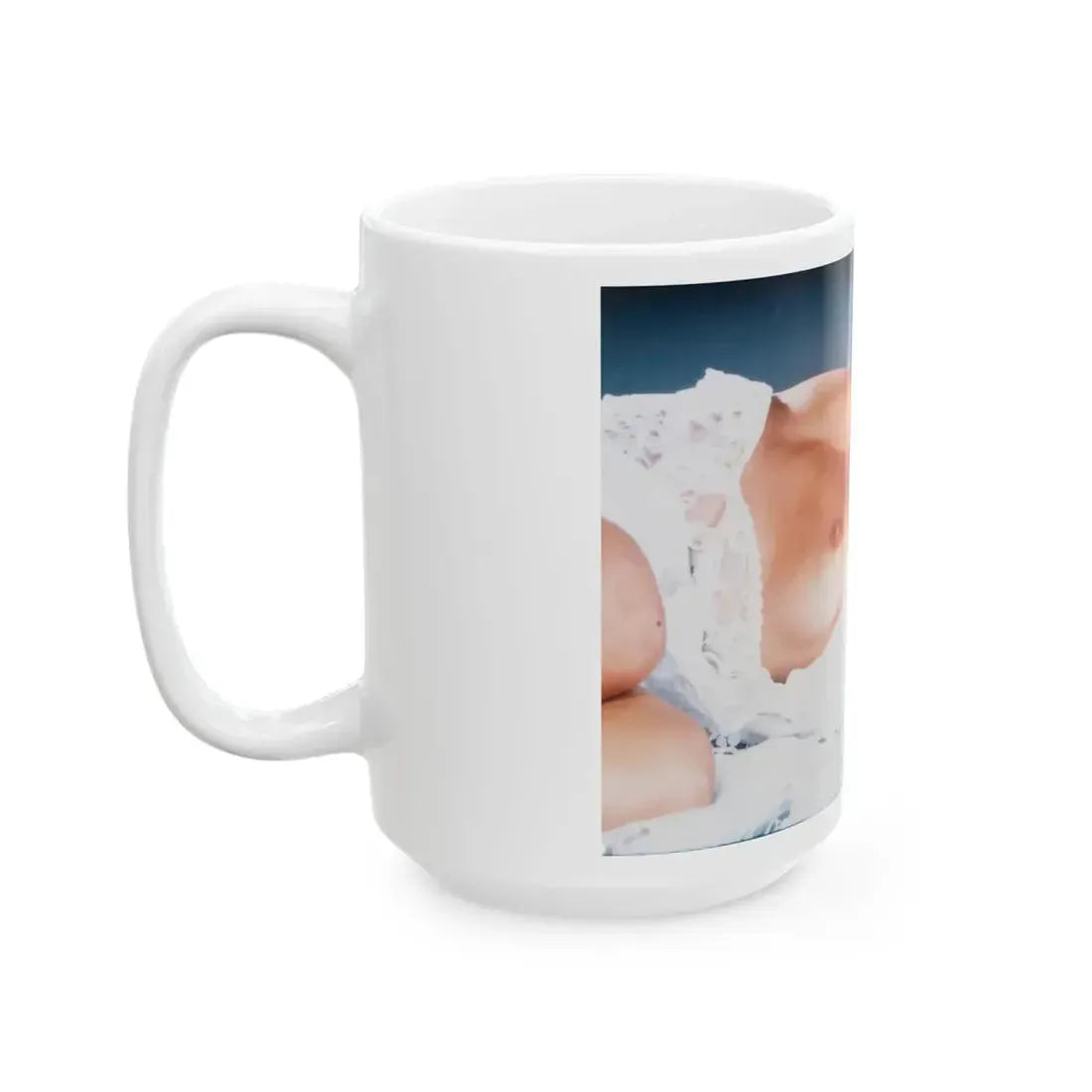 Linda Blair #86 - Topless (Vintage Female Icon) White Coffee Mug - Go Mug Yourself