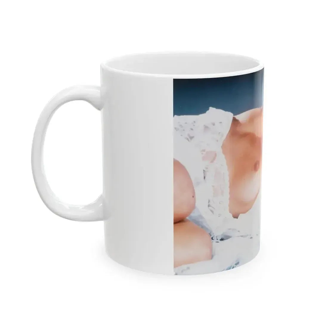 Linda Blair #86 - Topless (Vintage Female Icon) White Coffee Mug - Go Mug Yourself