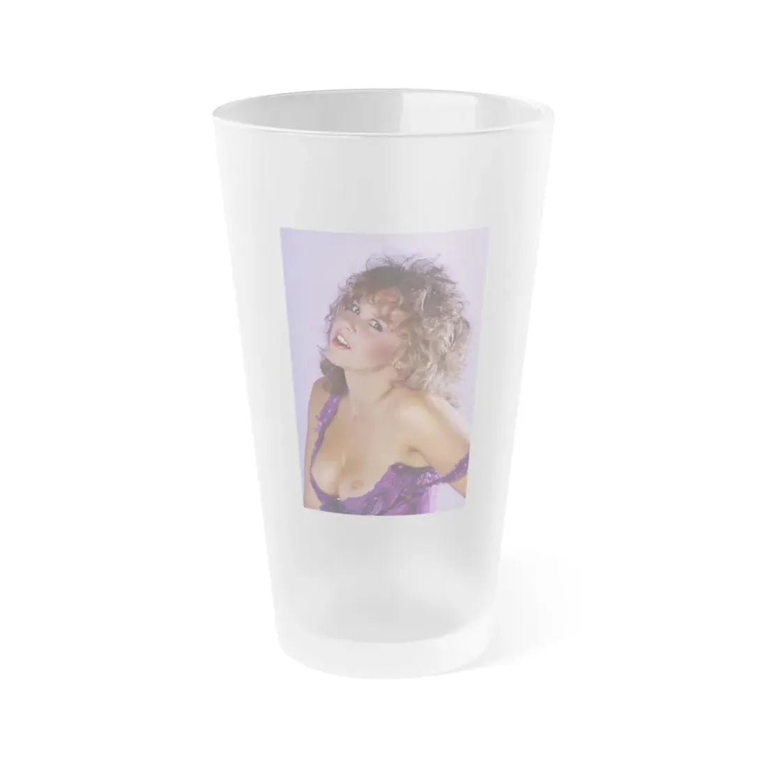 Linda Blair #90 - Partially Topless (Vintage Female Icon) Frosted Pint Glass 16oz 16oz Frosted - Go Mug Yourself