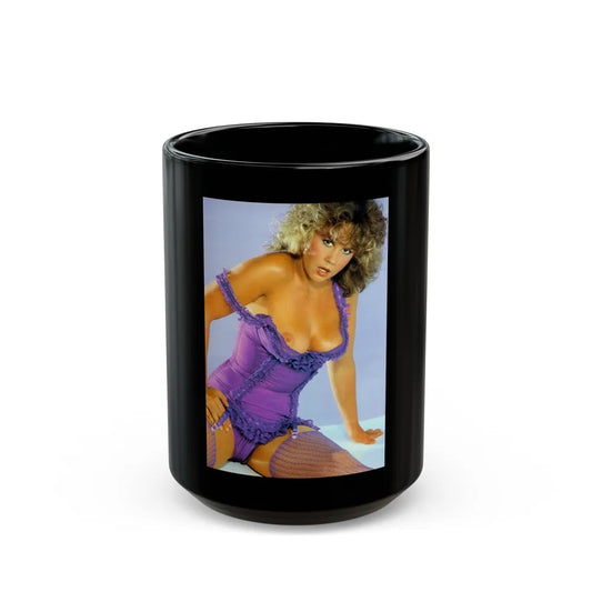 Linda Blair #92 (Vintage Female Icon) Black Coffee Mug-15oz-Go Mug Yourself