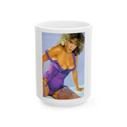 Linda Blair #92 (Vintage Female Icon) White Coffee Mug 15oz - Go Mug Yourself