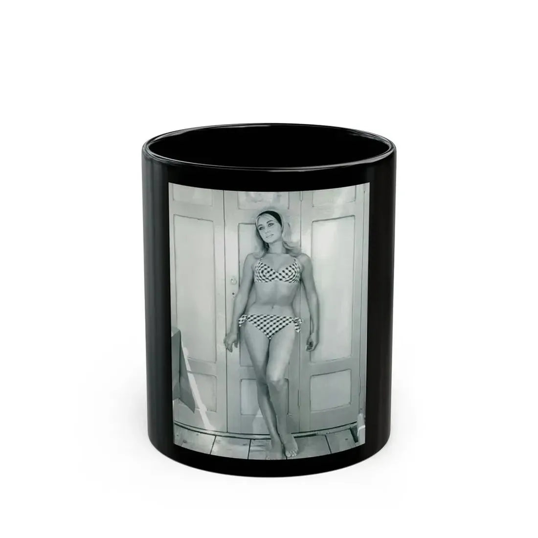 Linda Gaye Scott #01 (Vintage Female Icon) Black Coffee Mug 11oz - Go Mug Yourself