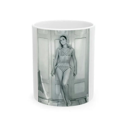 Linda Gaye Scott #01 (Vintage Female Icon) White Coffee Mug 11oz - Go Mug Yourself