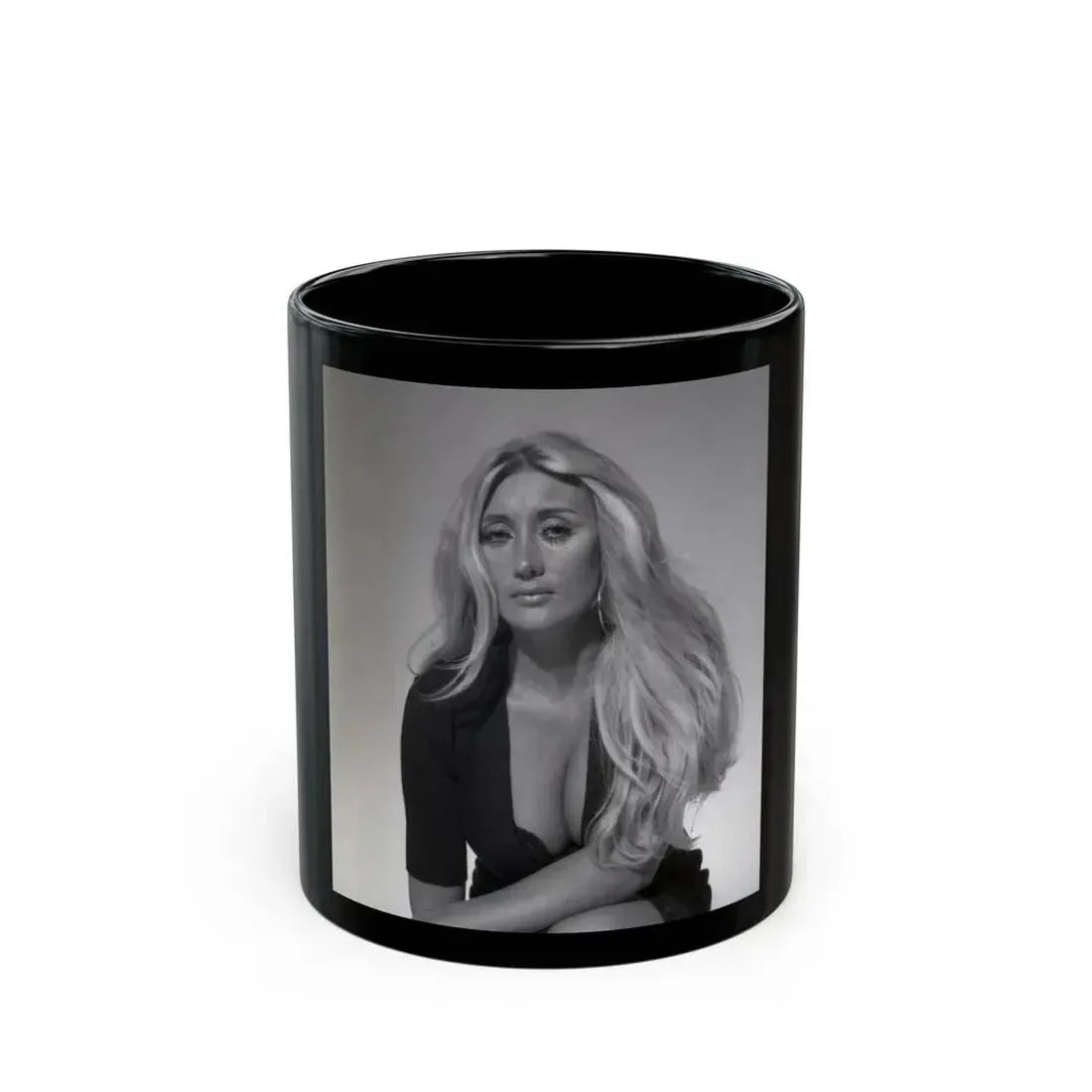 Linda Gaye Scott #02 (Vintage Female Icon) Black Coffee Mug 11oz - Go Mug Yourself