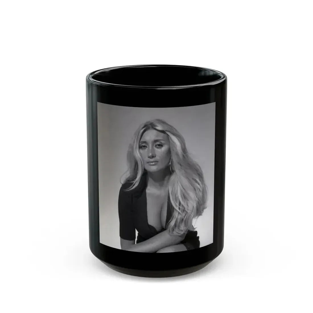 Linda Gaye Scott #02 (Vintage Female Icon) Black Coffee Mug 15oz - Go Mug Yourself