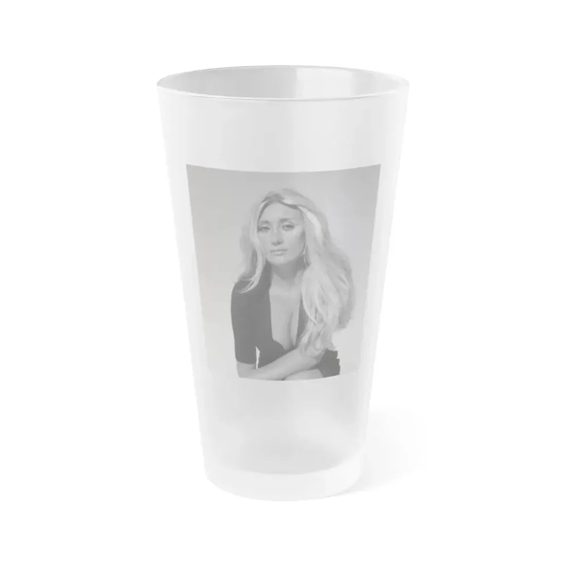 Linda Gaye Scott #02 (Vintage Female Icon) Frosted Pint Glass 16oz 16oz Frosted - Go Mug Yourself