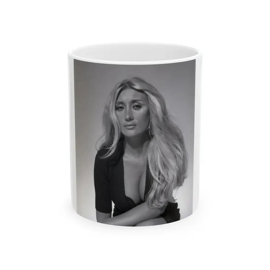 Linda Gaye Scott #02 (Vintage Female Icon) White Coffee Mug 11oz - Go Mug Yourself