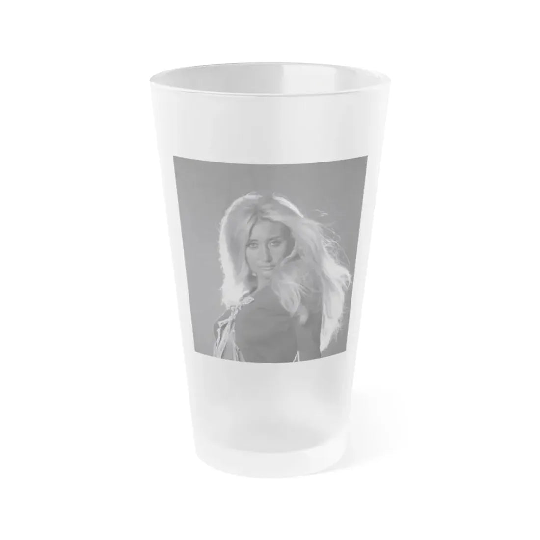 Linda Gaye Scott #03 (Vintage Female Icon) Frosted Pint Glass 16oz 16oz Frosted - Go Mug Yourself