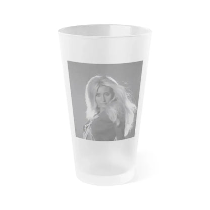 Linda Gaye Scott #03 (Vintage Female Icon) Frosted Pint Glass 16oz 16oz Frosted - Go Mug Yourself