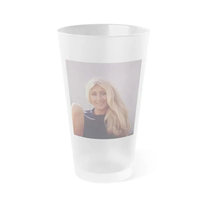 Linda Gaye Scott #09 (Vintage Female Icon) Frosted Pint Glass 16oz 16oz Frosted - Go Mug Yourself