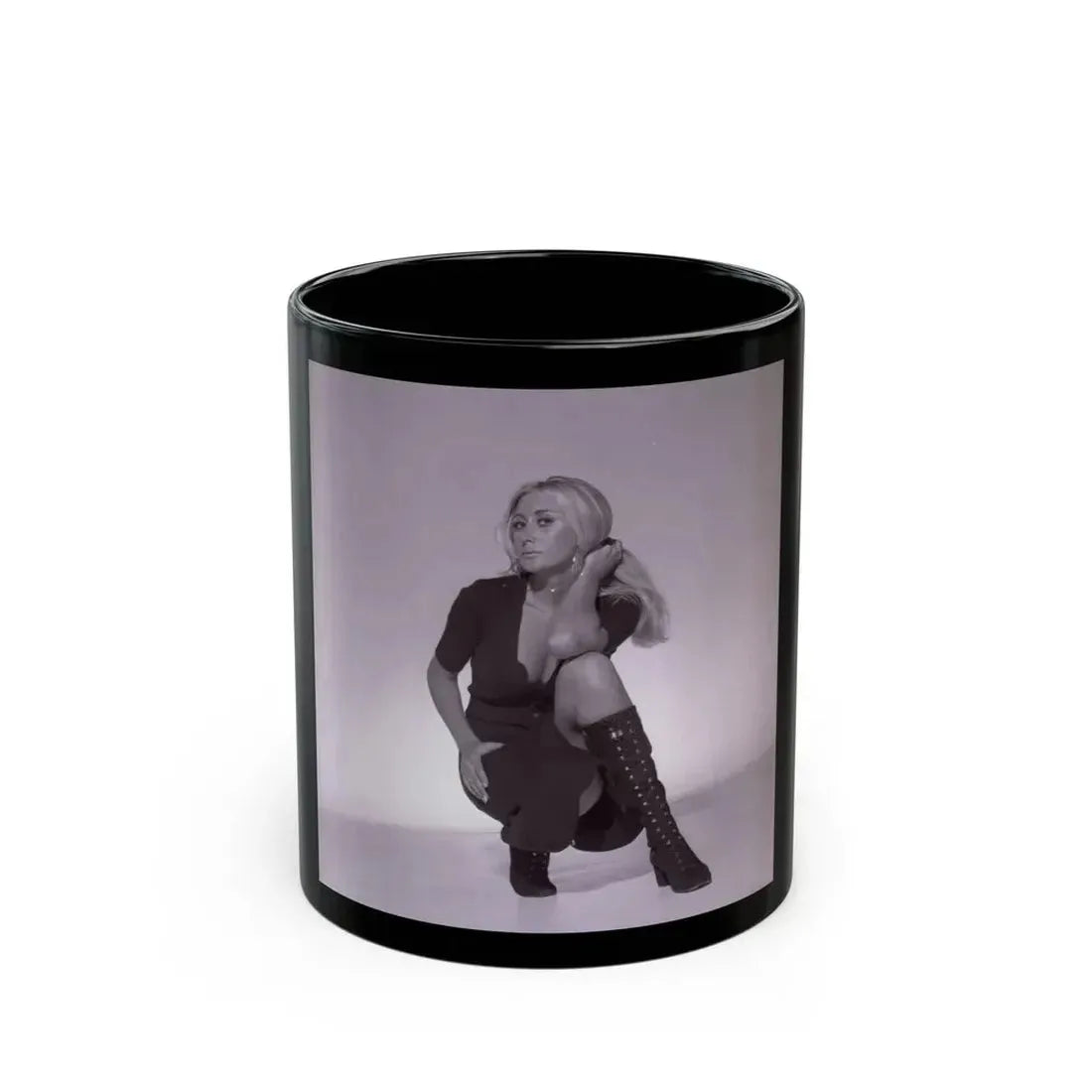 Linda Gaye Scott #21 (Vintage Female Icon) Black Coffee Mug 11oz - Go Mug Yourself