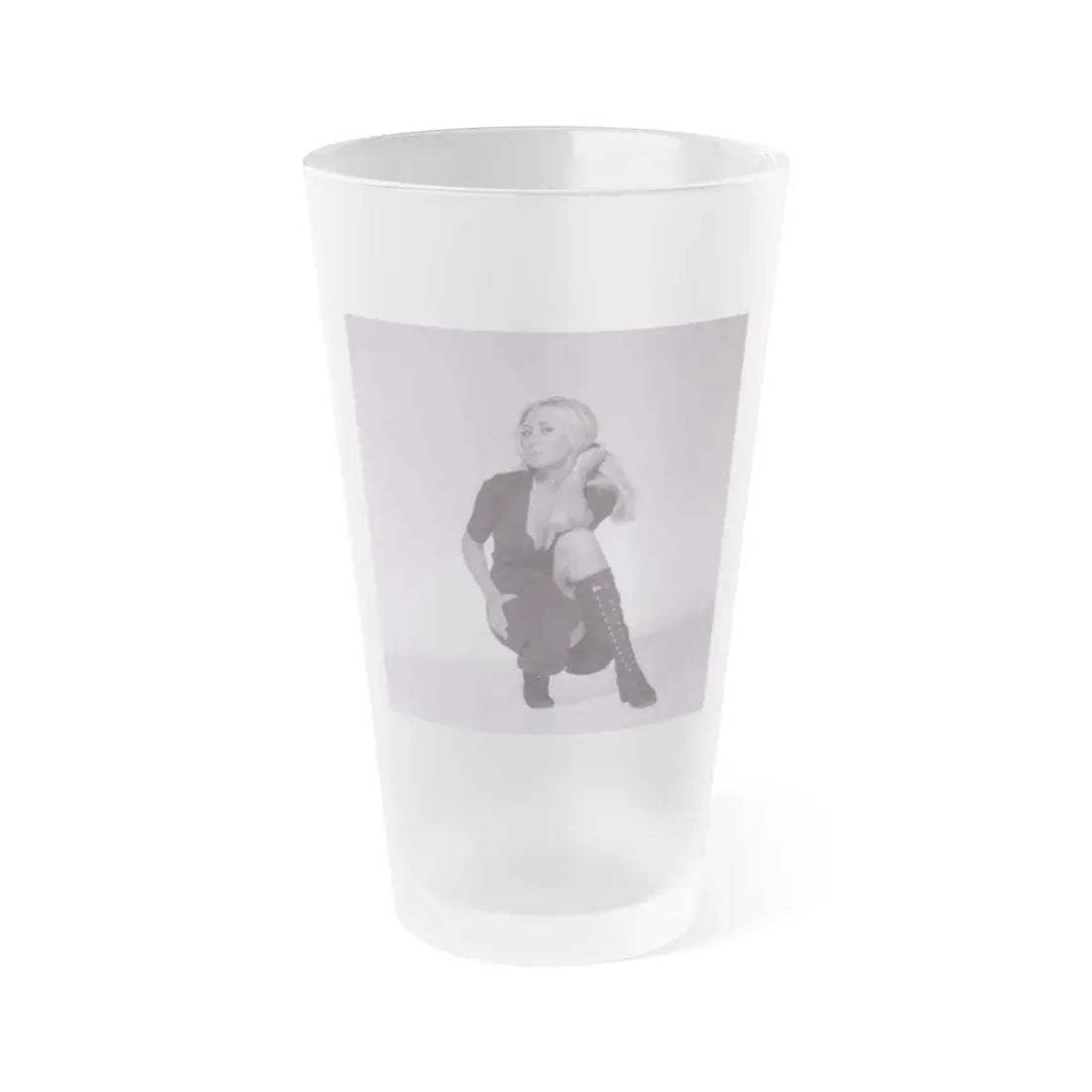 Linda Gaye Scott #21 (Vintage Female Icon) Frosted Pint Glass 16oz 16oz Frosted - Go Mug Yourself