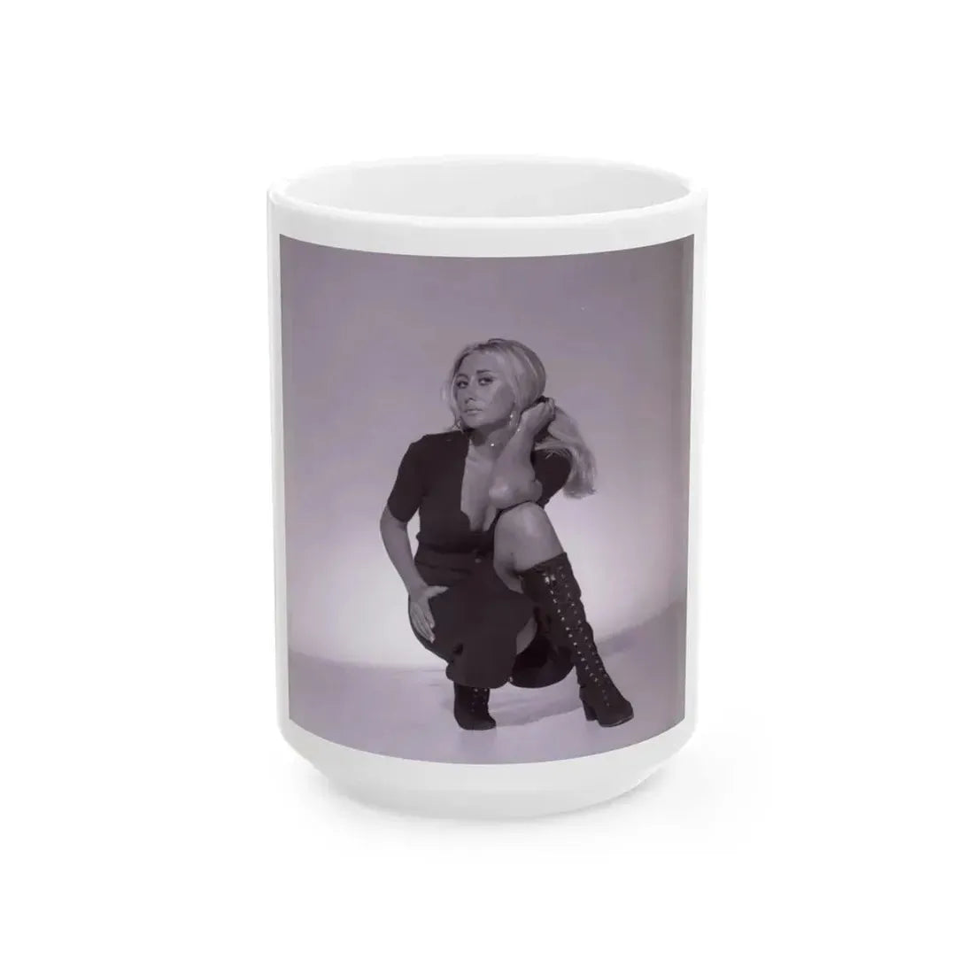 Linda Gaye Scott #21 (Vintage Female Icon) White Coffee Mug 15oz - Go Mug Yourself