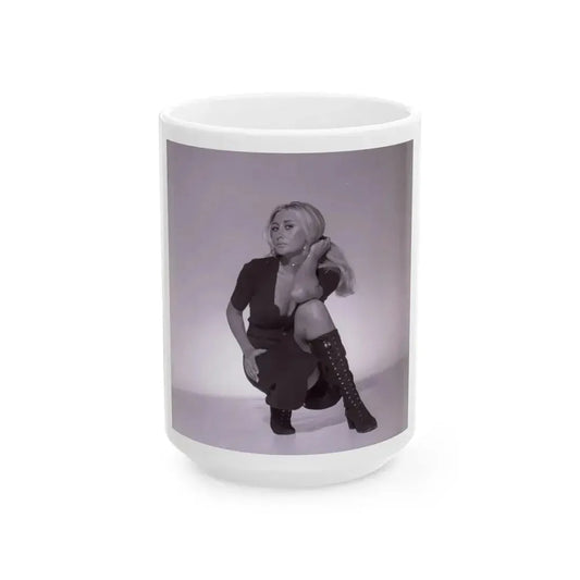 Linda Gaye Scott #21 (Vintage Female Icon) White Coffee Mug 15oz - Go Mug Yourself
