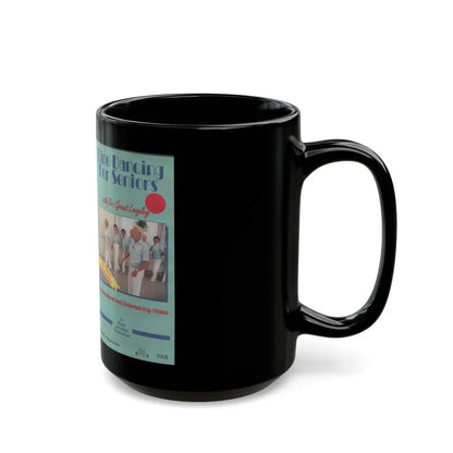 LINE DANCING FOR SENIORS (VHS COVER) - Black Coffee Mug - Go Mug Yourself