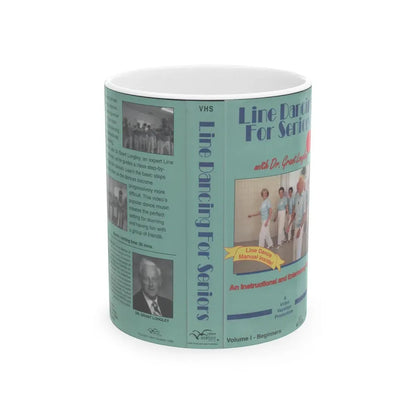 LINE DANCING FOR SENIORS (VHS COVER) - White Coffee Mug 11oz - Go Mug Yourself