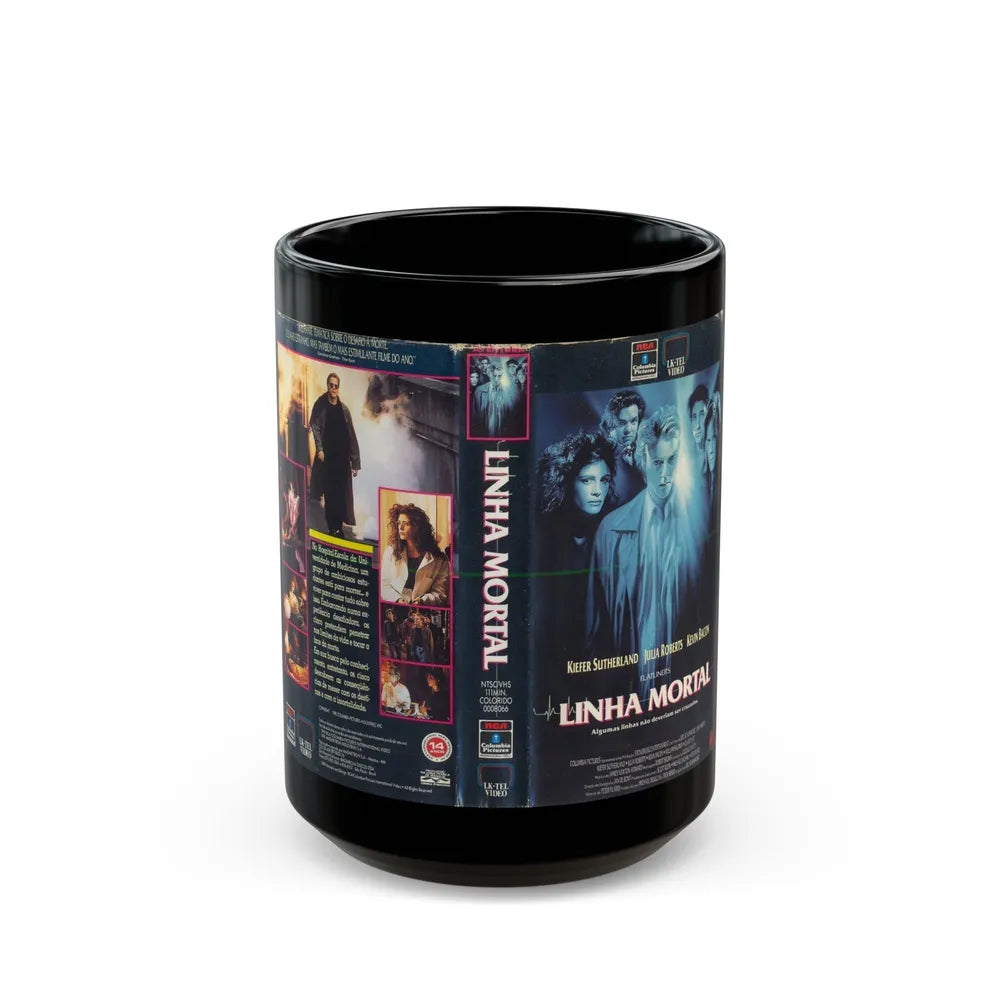 LINHA MORTAL FLATLINERS (VHS COVER) - Black Coffee Mug-15oz-Go Mug Yourself