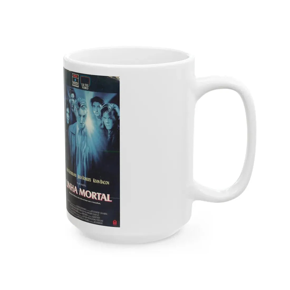 LINHA MORTAL FLATLINERS (VHS COVER) - White Coffee Mug - Go Mug Yourself