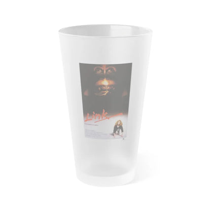 LINK 1986 Movie Poster - Frosted Pint Glass 16oz-16oz-Frosted-Go Mug Yourself