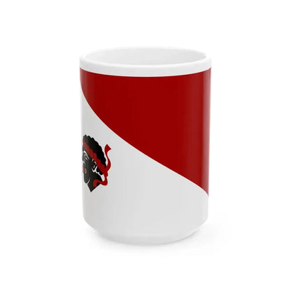 Linkebeek vlag (Belgium) White Coffee Mug 15oz - Go Mug Yourself