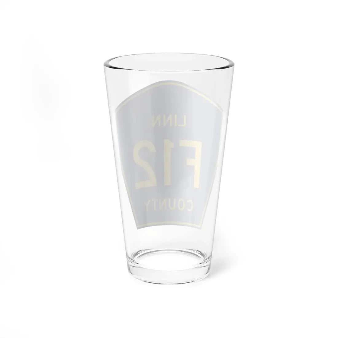 Linn County Route F12 IA (Iowa) (Road Sign) Pint Glass 16oz - Go Mug Yourself