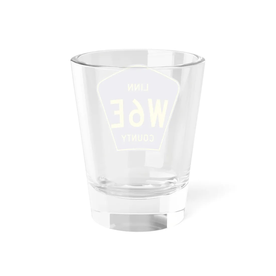 Linn County Route W6E IA (Iowa) (Road Sign) Shot Glass 1.5oz - Go Mug Yourself