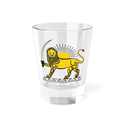 Lion and Sun Colored (Iran) (Coat of Arms) Shot Glass 1.5oz 1.5oz - Go Mug Yourself