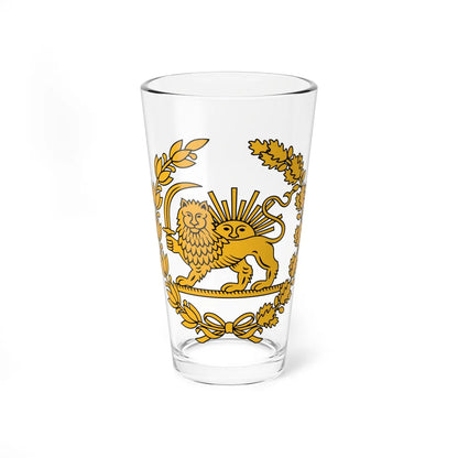 Lion and Sun Emblem of Iran (Iran) (Coat of Arms) Pint Glass 16oz 16oz - Go Mug Yourself