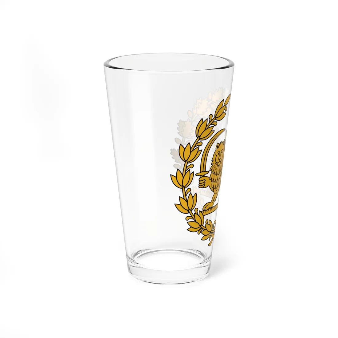 Lion and Sun Emblem of Iran (Iran) (Coat of Arms) Pint Glass 16oz - Go Mug Yourself