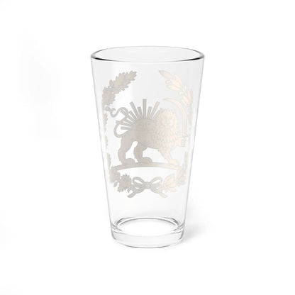 Lion and Sun Emblem of Iran (Iran) (Coat of Arms) Pint Glass 16oz - Go Mug Yourself