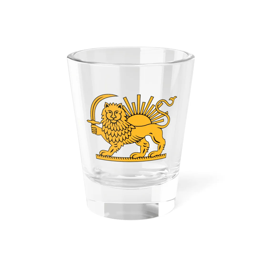 Lion and sun Emblem2 (Iran) (Coat of Arms) Shot Glass 1.5oz 1.5oz - Go Mug Yourself