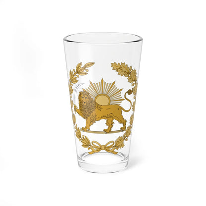 Lion and Sun The Emblem of Persia Latest (Iran) (Coat of Arms) Pint Glass 16oz 16oz - Go Mug Yourself