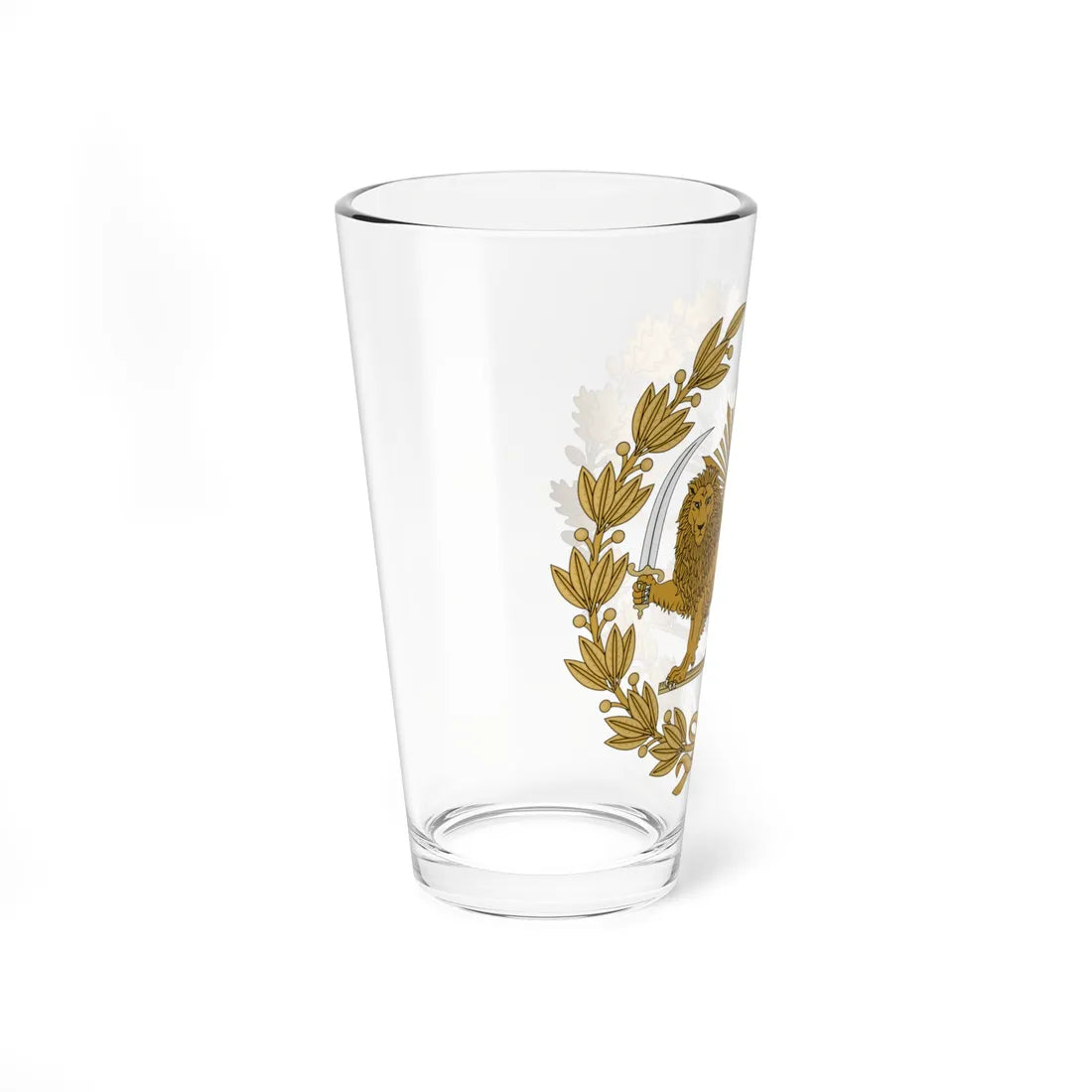 Lion and Sun The Emblem of Persia Latest (Iran) (Coat of Arms) Pint Glass 16oz - Go Mug Yourself