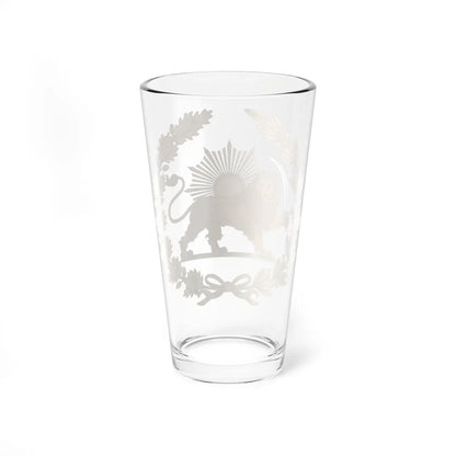 Lion and Sun The Emblem of Persia Latest (Iran) (Coat of Arms) Pint Glass 16oz - Go Mug Yourself
