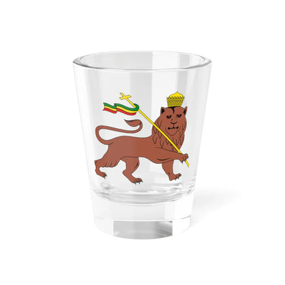 Lion of Judah emblem of the Ethiopian Empire (Ethiopia) (Coat of Arms) Shot Glass 1.5oz 1.5oz - Go Mug Yourself