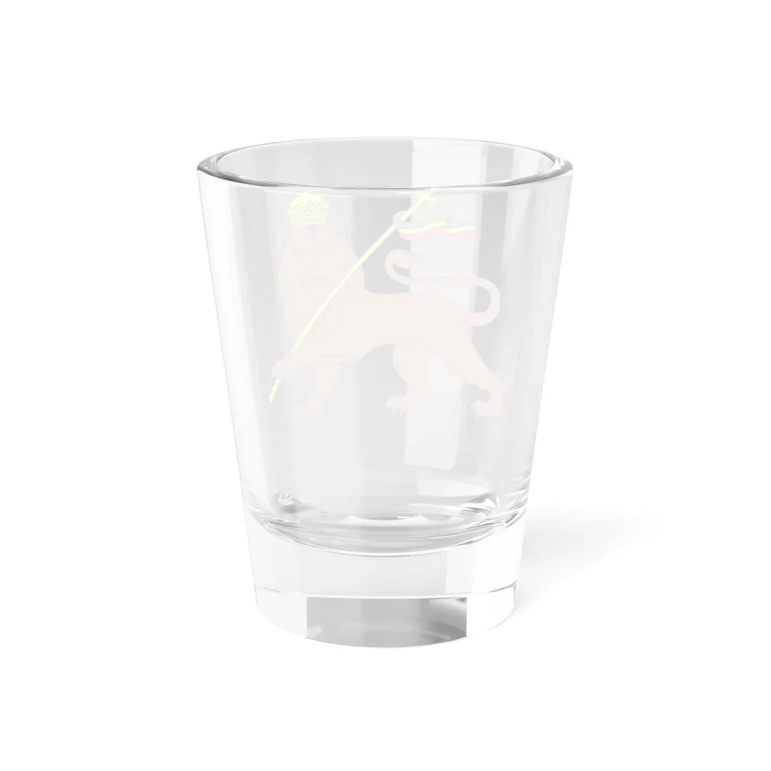 Lion of Judah emblem of the Ethiopian Empire (Ethiopia) (Coat of Arms) Shot Glass 1.5oz - Go Mug Yourself