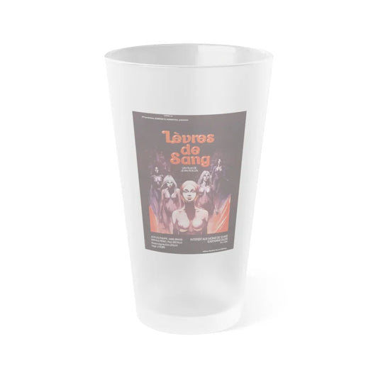 LIPS OF BLOOD 1975 Movie Poster - Frosted Pint Glass 16oz-16oz-Frosted-Go Mug Yourself