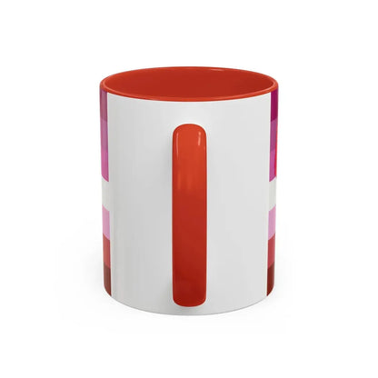 Lipstick lesbian Pride Flag - Accent Coffee Mug - Go Mug Yourself