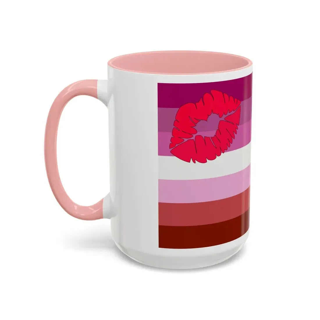 Lipstick lesbian Pride Flag - Accent Coffee Mug - Go Mug Yourself