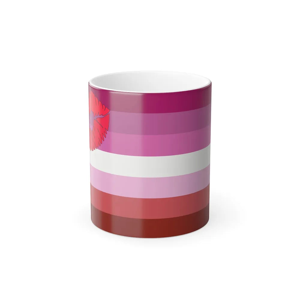 Lipstick lesbian Pride Flag - Color Changing Mug 11oz-11oz-Go Mug Yourself