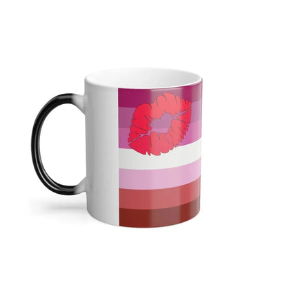 Lipstick lesbian Pride Flag - Color Changing Mug 11oz - Go Mug Yourself