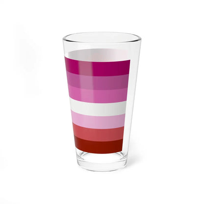 Lipstick lesbian Pride Flag - Pint Glass 16oz-Go Mug Yourself