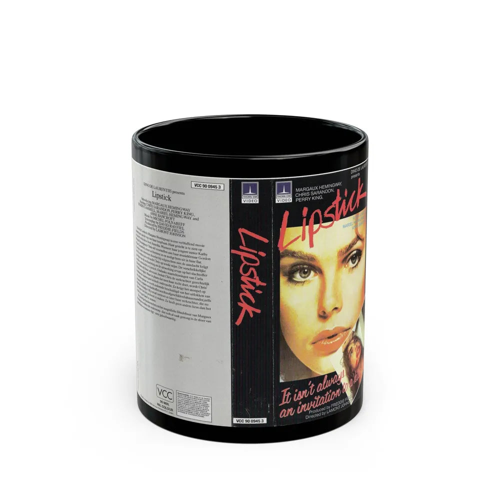 LIPSTICK (VHS COVER) - Black Coffee Mug-11oz-Go Mug Yourself