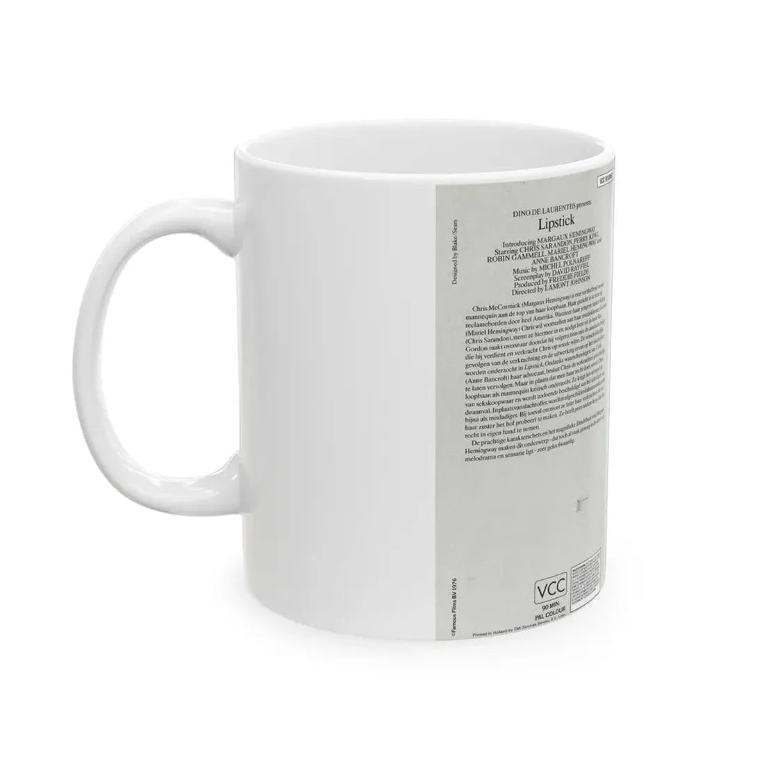 LIPSTICK (VHS COVER) - White Coffee Mug - Go Mug Yourself