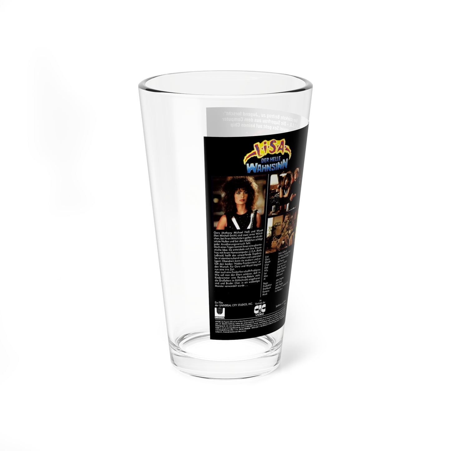 LISA DER HELLE WAHNSINN (VHS COVER) Pint Glass 16oz-Go Mug Yourself