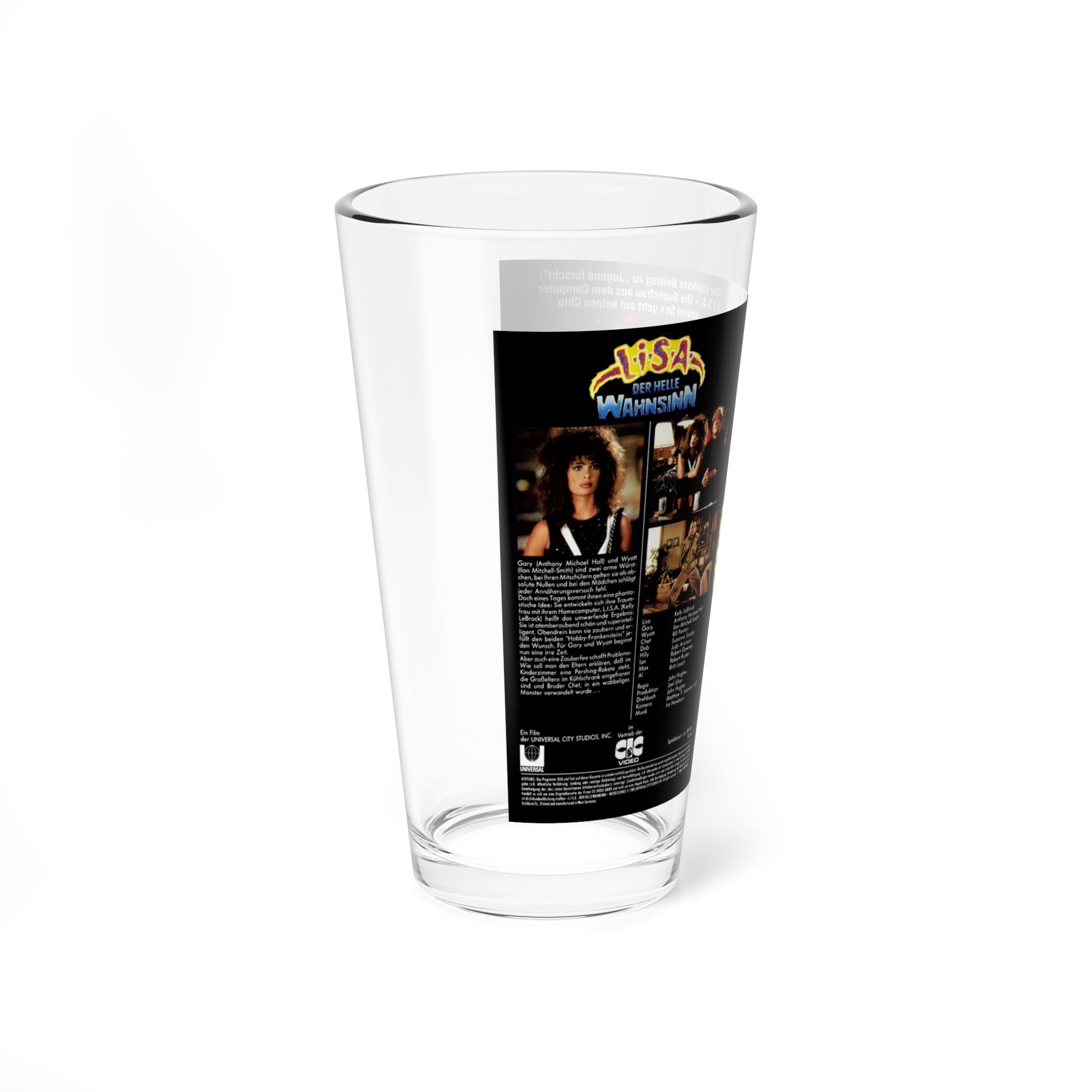 LISA DER HELLE WAHNSINN (VHS COVER) Pint Glass 16oz-Go Mug Yourself