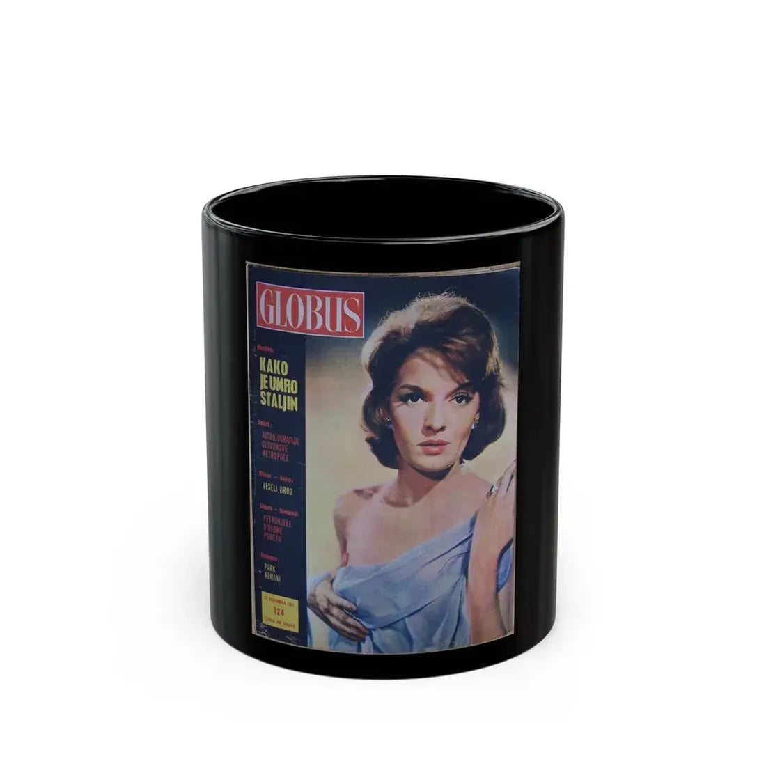 Lisa Gastoni #09 - Mag. Cover (Vintage Female Icon) Black Coffee Mug 11oz - Go Mug Yourself