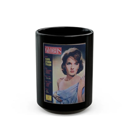 Lisa Gastoni #09 - Mag. Cover (Vintage Female Icon) Black Coffee Mug 15oz - Go Mug Yourself